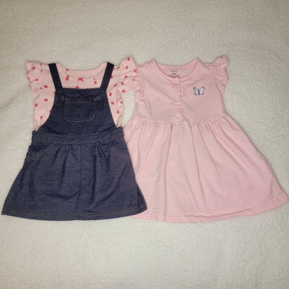 Carter's bundle baby girl dresses.